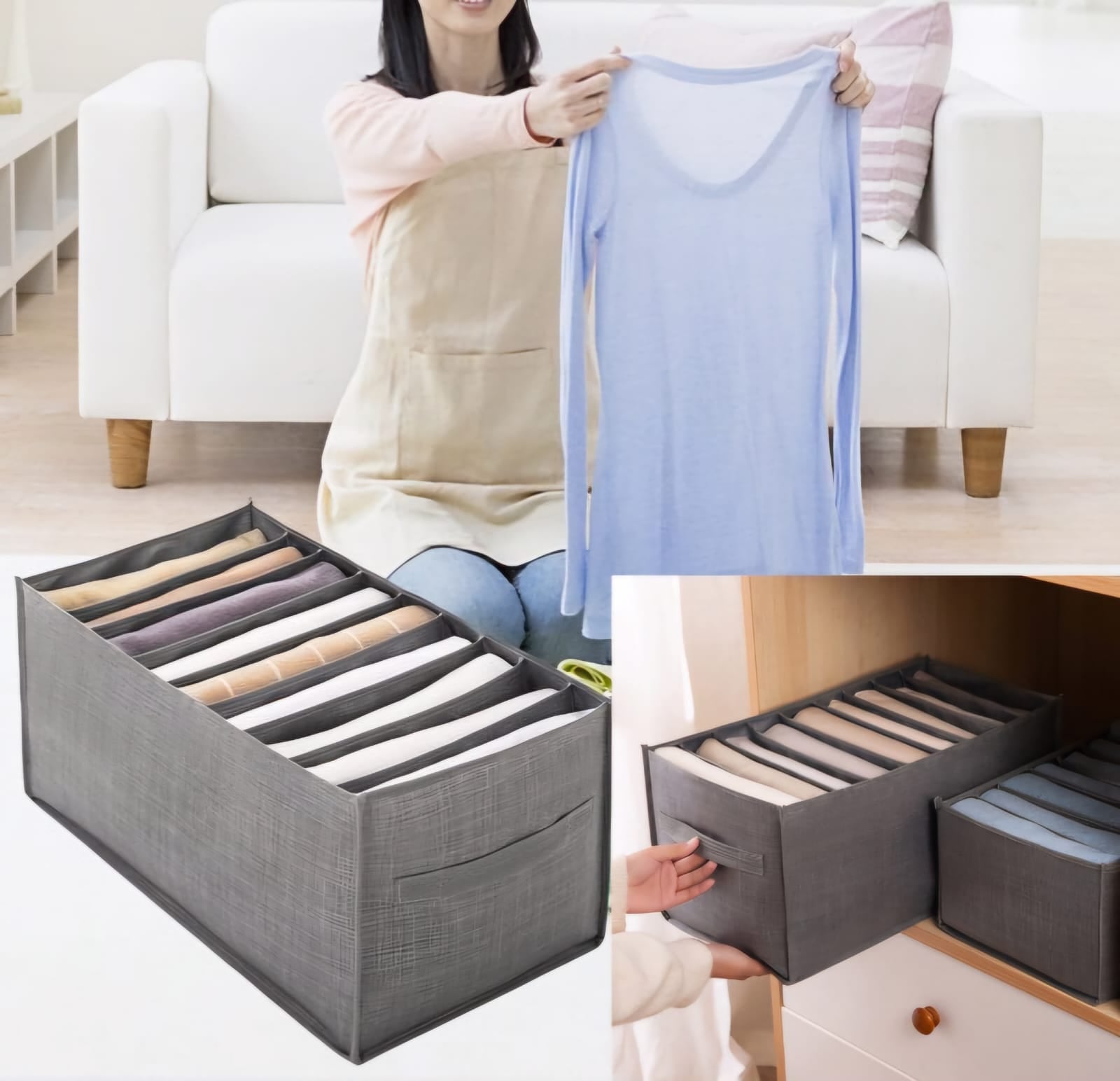 Caja organizadora de pantalones  para armario